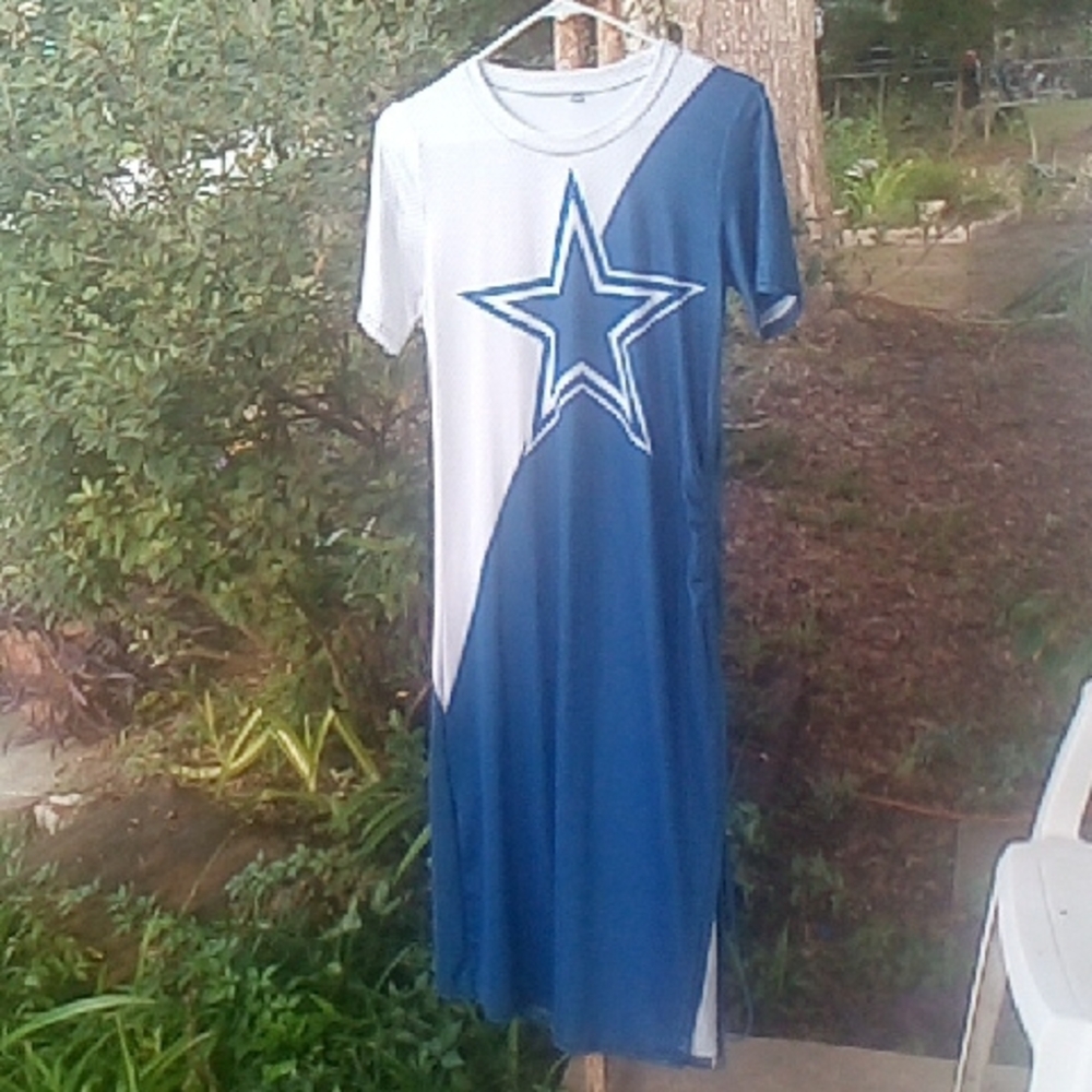 Blue and White Star Dress